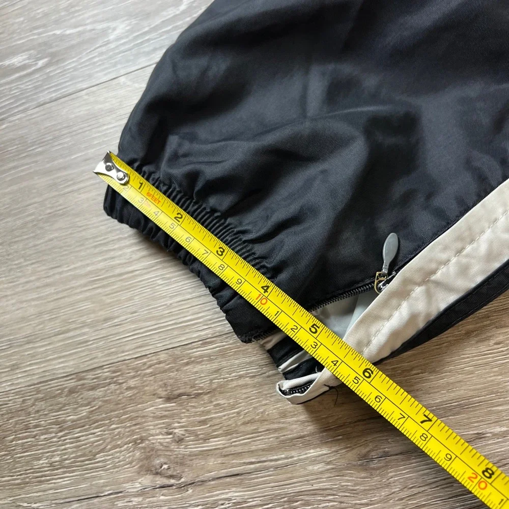 Adidas Track Pants Mens Large Black White 3 Stripe Vintage Windbreaker Joggers